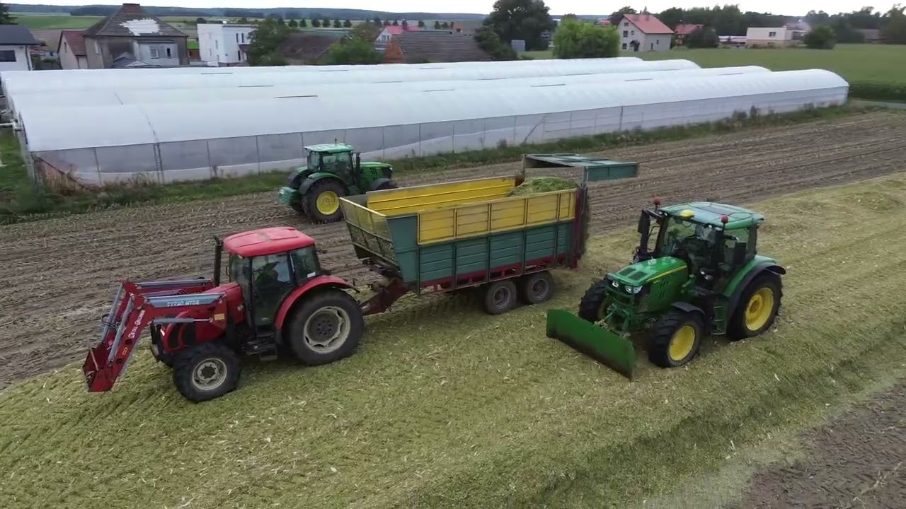 KISZONKA Z KUKURYDZY 2025 NA DUŻĄ SKALĘ!😍🌽Na 6 Ciągników  JOHN DEERE  CLAAS USŁUGI ROLNICZE STANEK