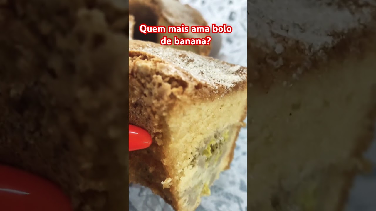 Bolo de banana fofinho demais! Quem resiste? 🍌🍰 #bolodebanana #shortvideo #deliciasgourmet