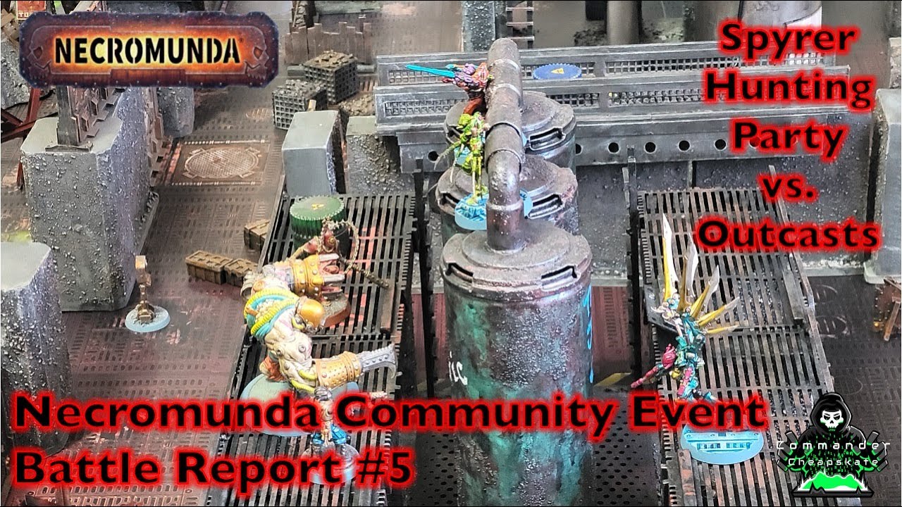 Spyrer Hunting Party vs  Slaver Guild Outcasts:  Necromunda Community Event Battle Report #5