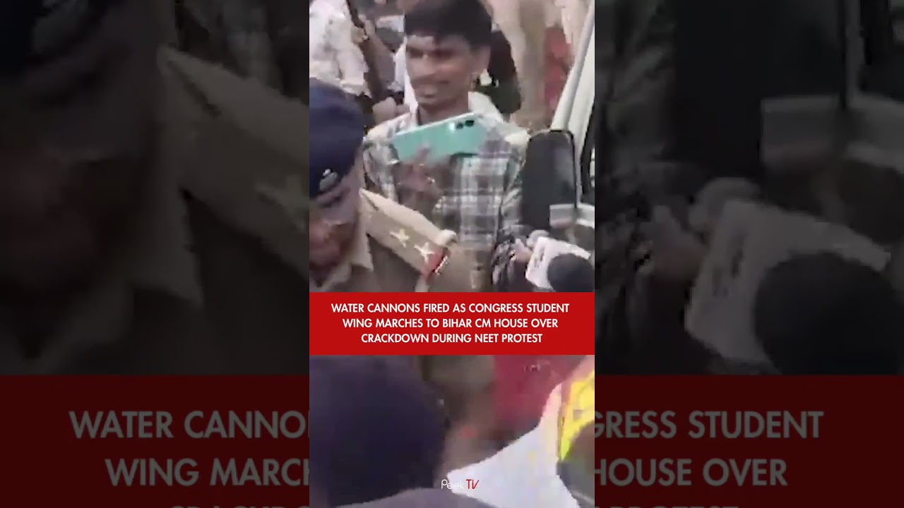 Police used water cannons to disperse hundreds of NSUI workers and Congress activists #peektv