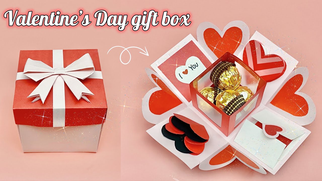valentines day box / DIY explosion box for valentines day /
