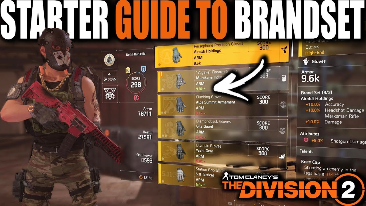 THE DIVISION 2 BEGINNERS GUIDE TO BRAND SETS | BASIC TIPS ON WHERE START YOUR BUILDS