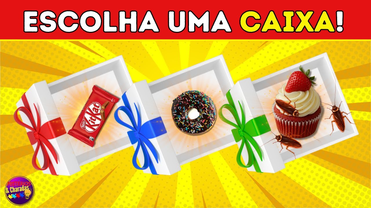 🎁 Escolha Uma Caixa de Doces (Uma é Ruim!)😱