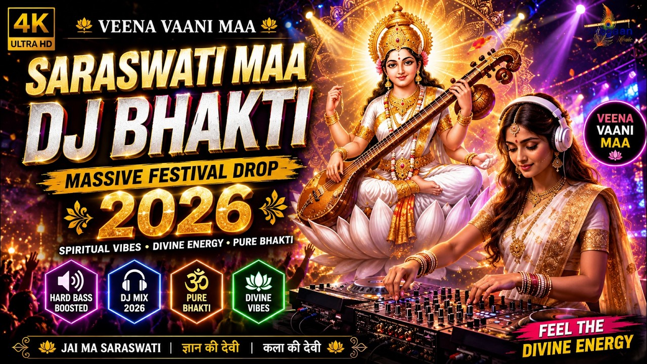 Saraswati Maa DJ Bhakti Song | Massive Festival Drop 2026 | Veena Vaani Maa | Spiritual Bhajan