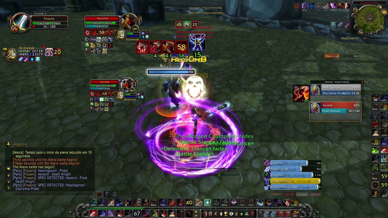 World of Warcraft - War Hpal vs Dk Priest (+3000 MMR)