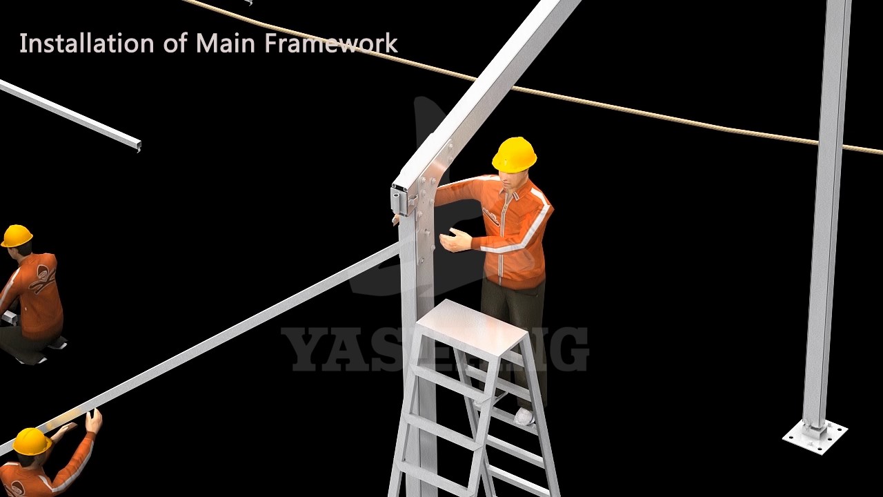 Large Tent 3D Simulation Installation Video