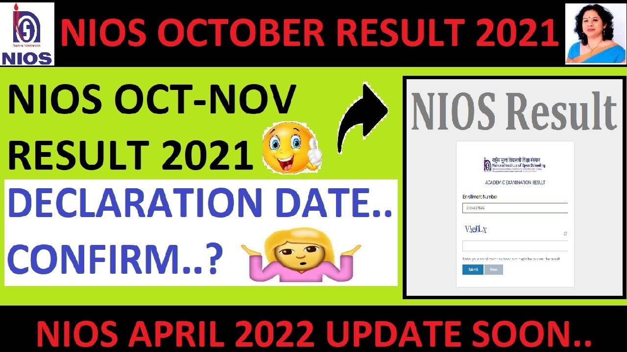 NIOS Oct - Nov Result 2021 Expected Date..!
