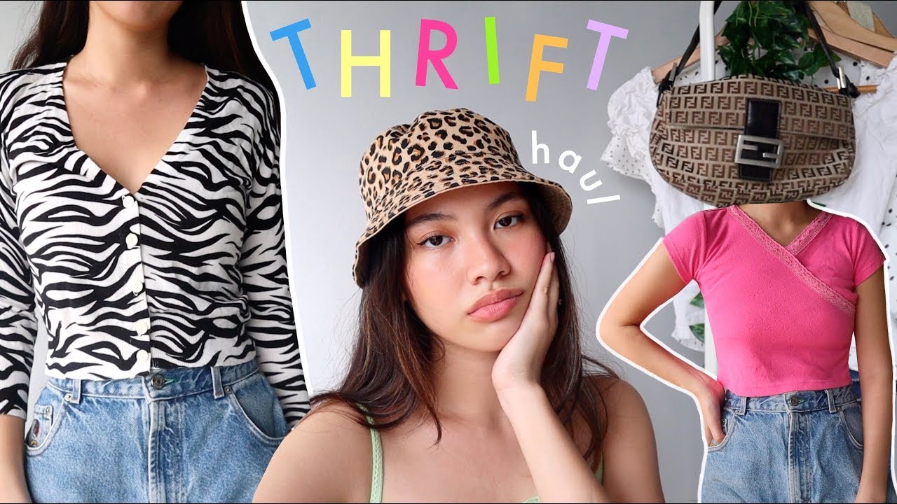 TRY-ON THRIFT HAUL ☆ (fendi, kenzo, cardigans etc.)