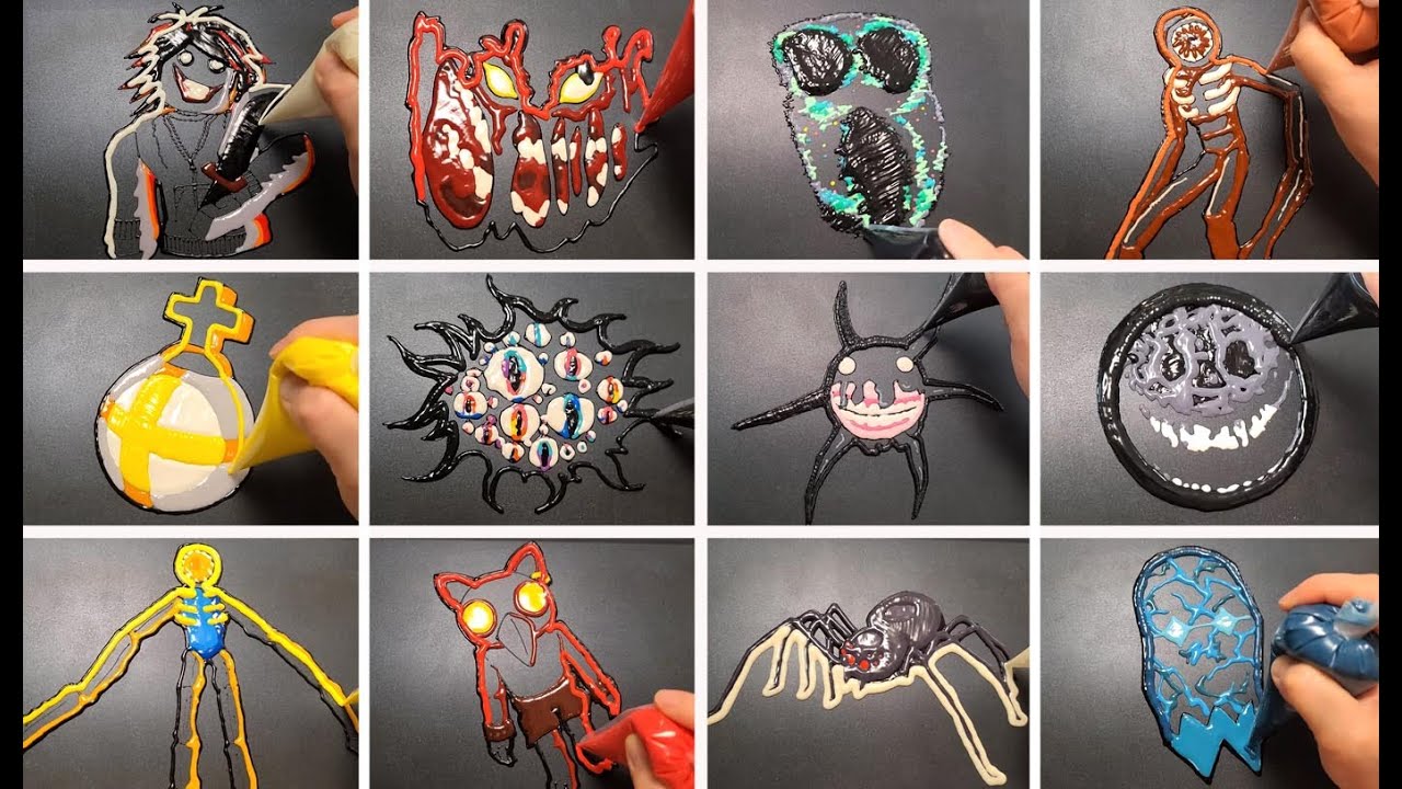 Roblox Doors Pancake art- Jeff, A-60, Ambush, Eyes, Rush, Figure, Screech, Jack, Halt // FNF Music