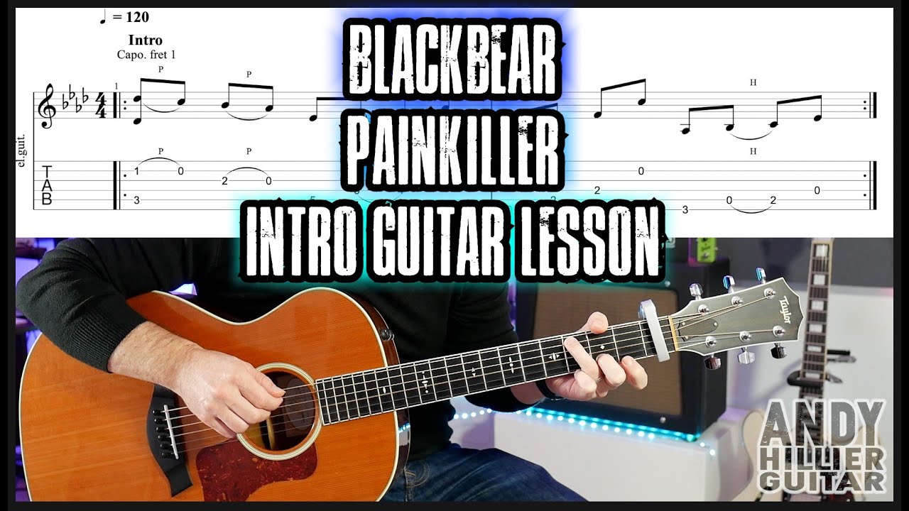How to play blackbear - painkiller Guitar Tutorial (Just the Intro)