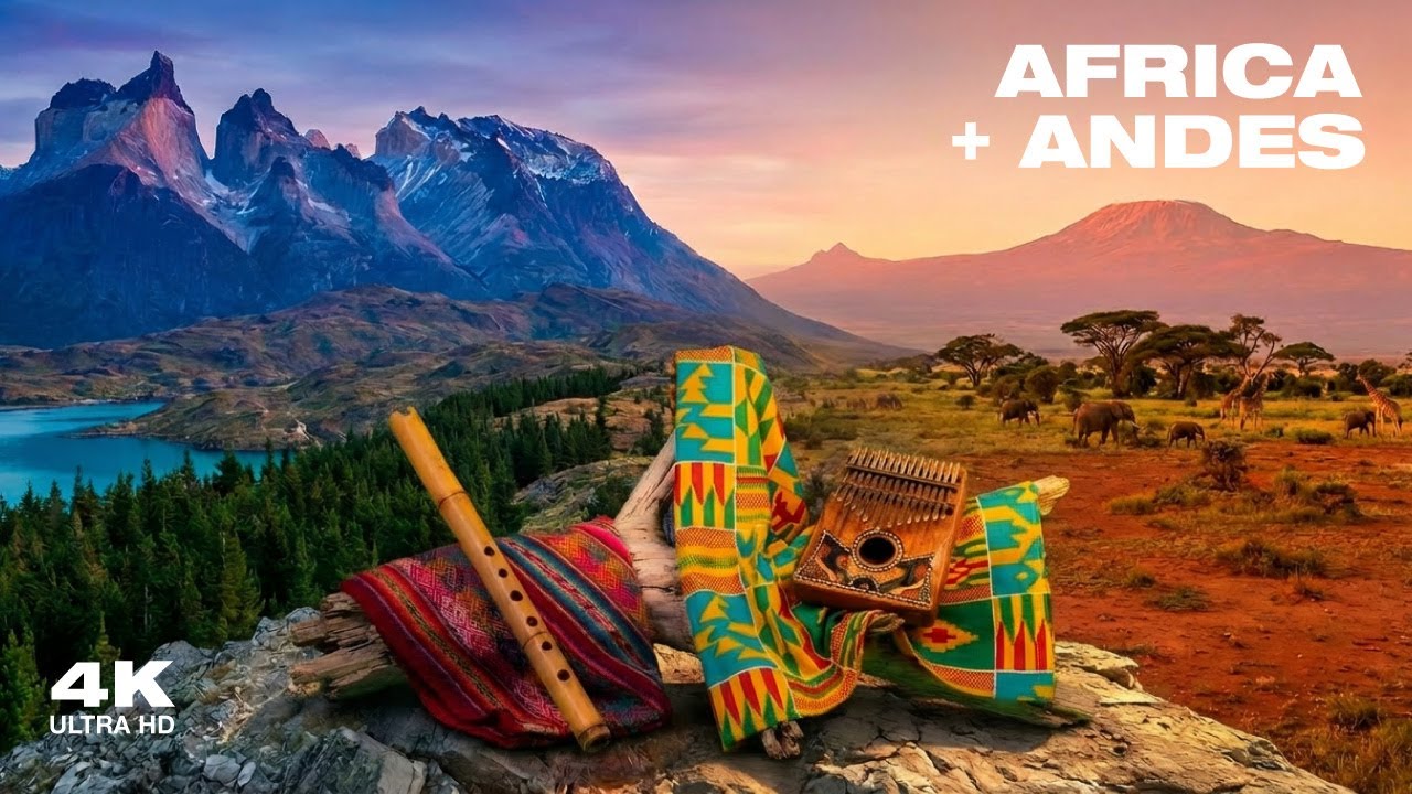 Ambient World Fusion | Mbira & Quena | Focus & Inspiring Music 4K