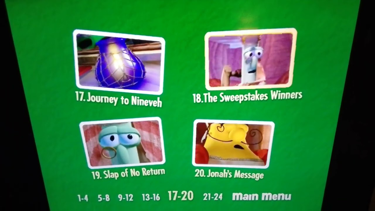 Jonah: A VeggieTales Movie (2002) 2003 DVD Menu Walkthrough Disc 1