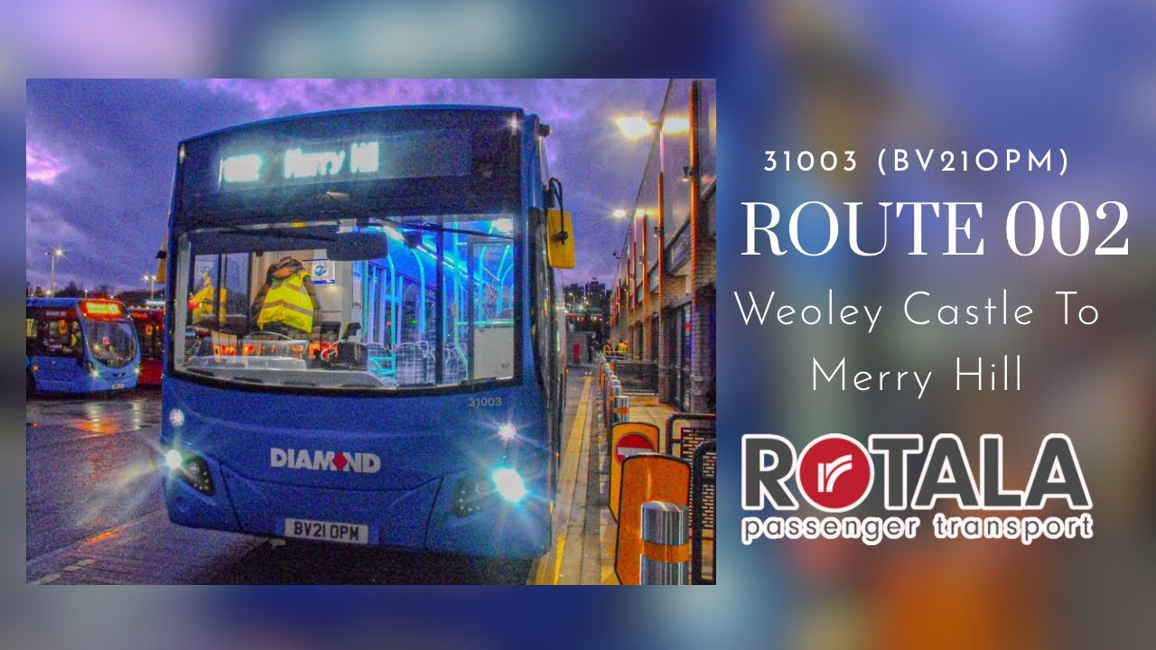 *TRANSFER* | Diamond West Midlands | MCV EvoRa Bodied Volvo B8RLE | 31003 (BV21OPM) | Service 002