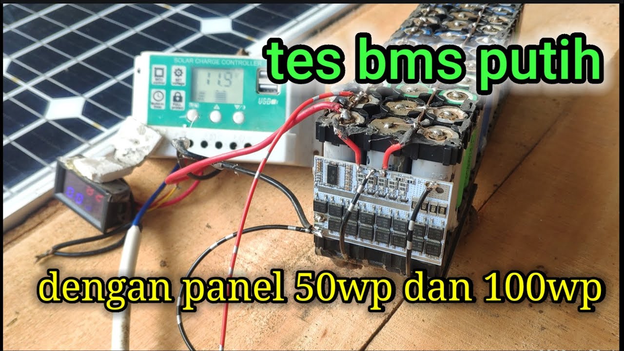 mengisi baterai pack dengan solar panel