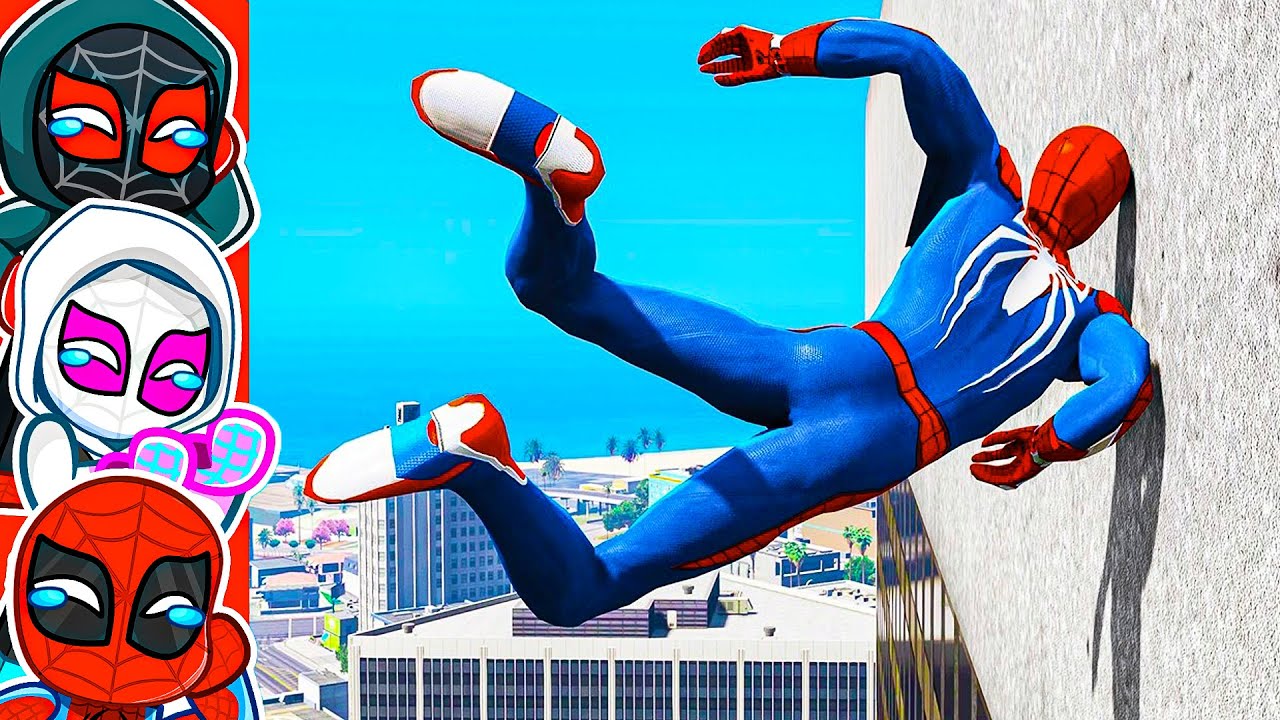 Spiderman Jumps 1,000,000 Feet in GTA 5 (Try Not To Laugh)
