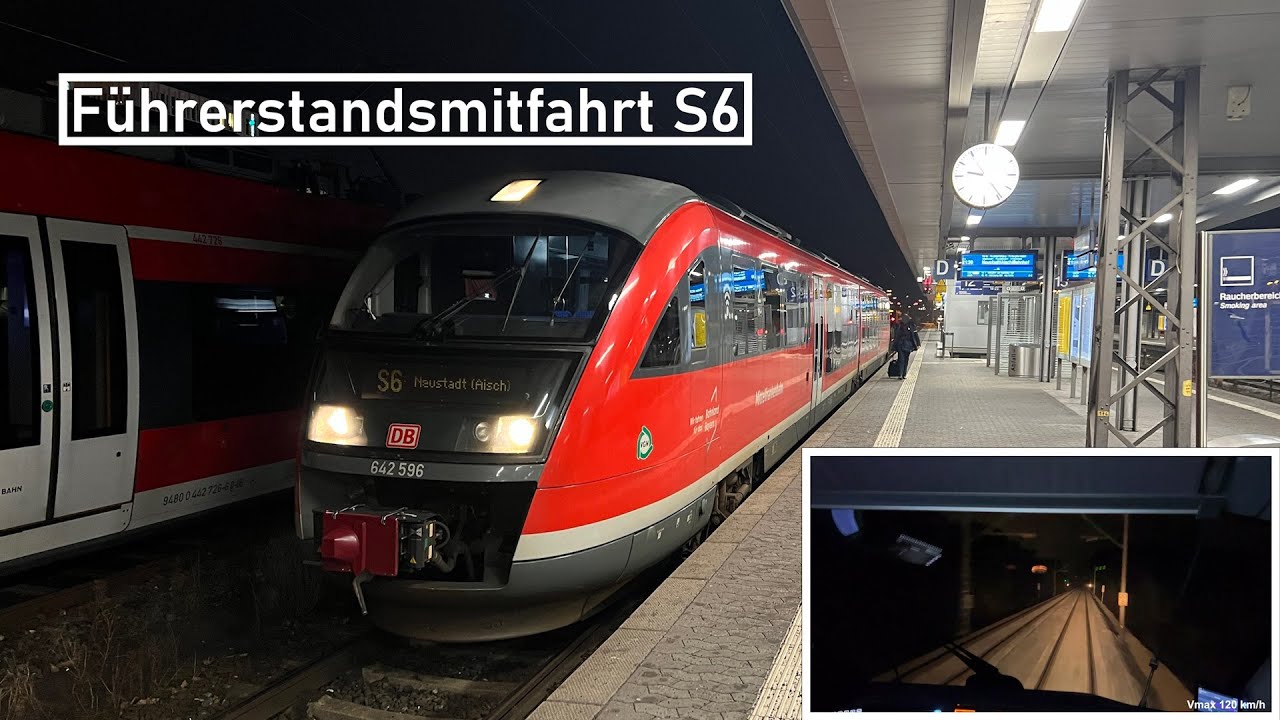 Führerstandsmitfahrt S6 (S-Bahn Nürnberg) | Nürnberg Hbf - Neustadt (Aisch)