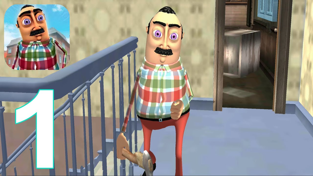 Hello Crazy Neighbor Game Secret Family Escape 3D Gameplay Walkthrough Part 1 (IOS/Android)