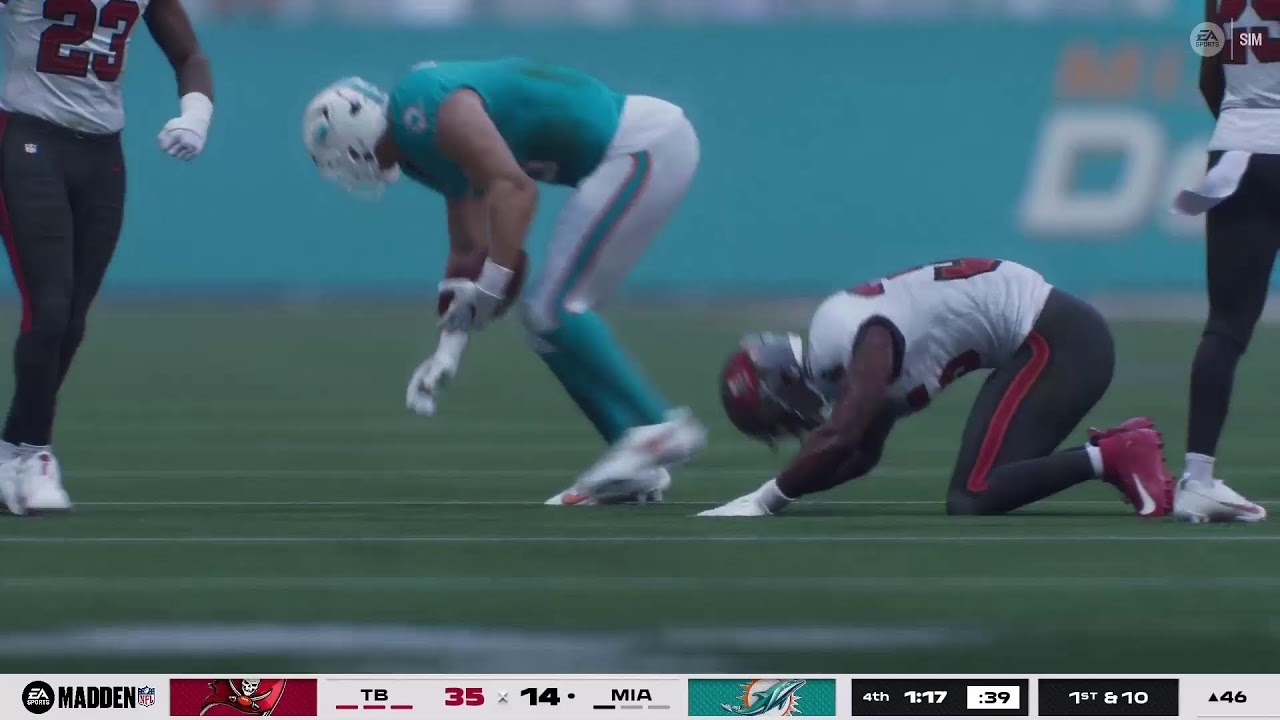 Bucs vs Dolphins Week 17 Maden 26 Simulation