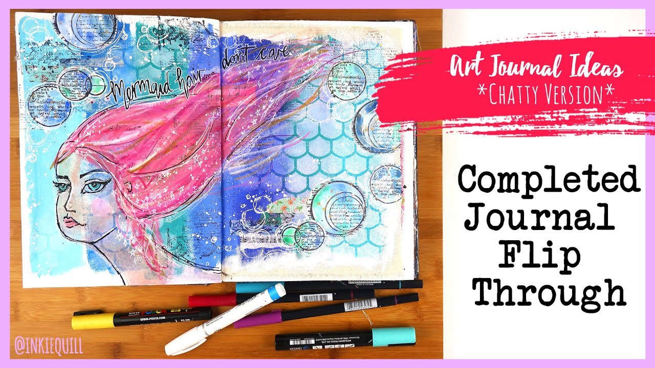 COMPLETED JOURNAL FLIP THROUGH // Art Journal Ideas *CHATTY FLIP*