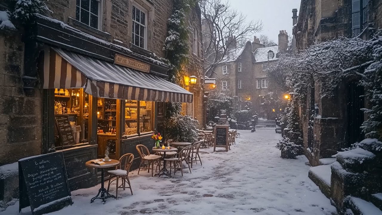 You’re Reading History Books in a Warm Winter Café | Snowy Dark Academia Music
