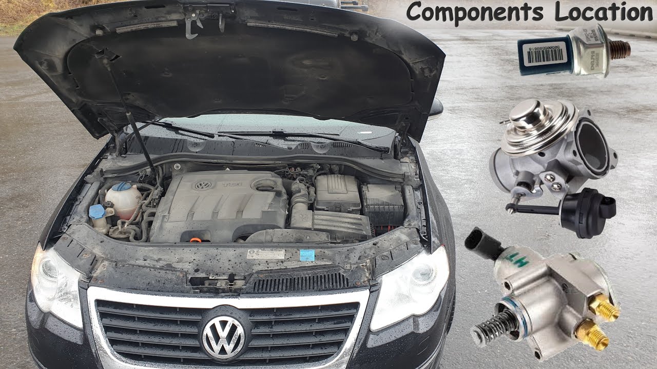 1.6 TDI VW Passat - Engine Bay Layout - Components Location