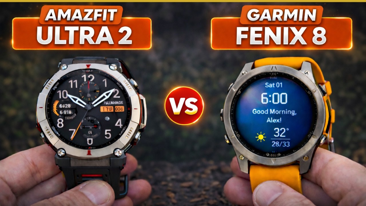 Amazfit T-Rex Ultra 2 против Garmin Fenix ​​8