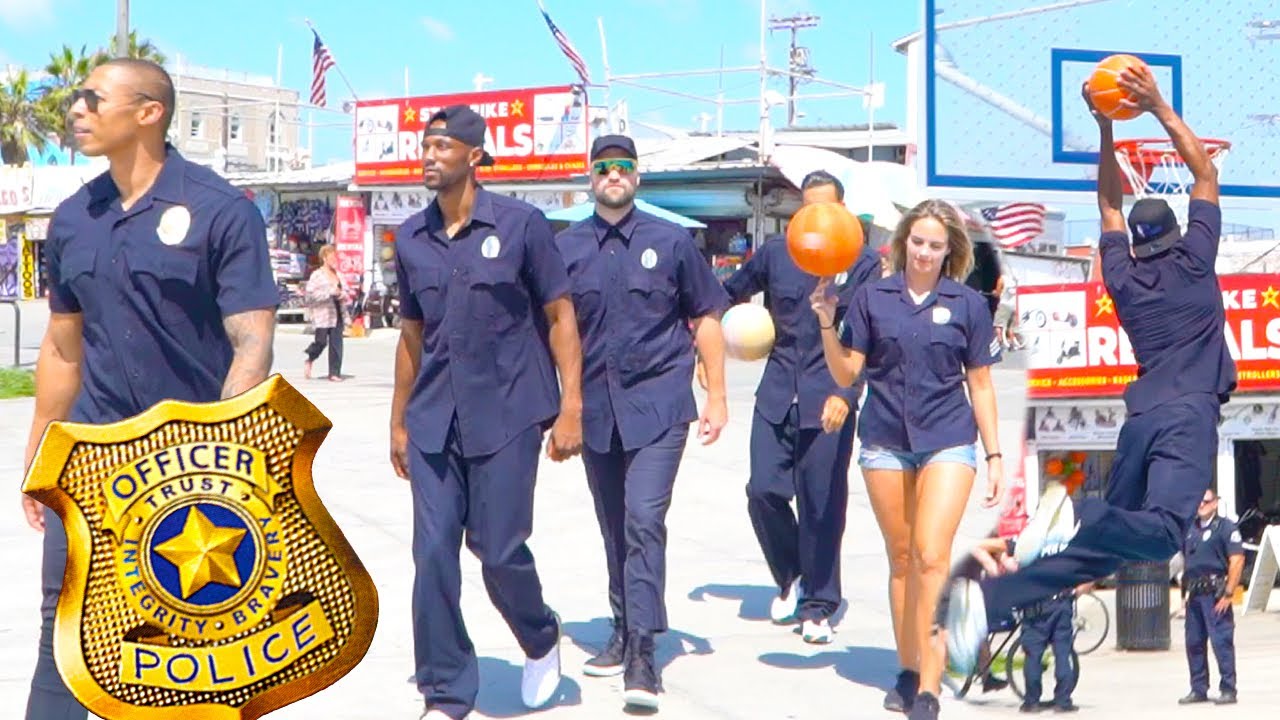 COP DUNKS ON HOOPERS AT VENICE BEACH