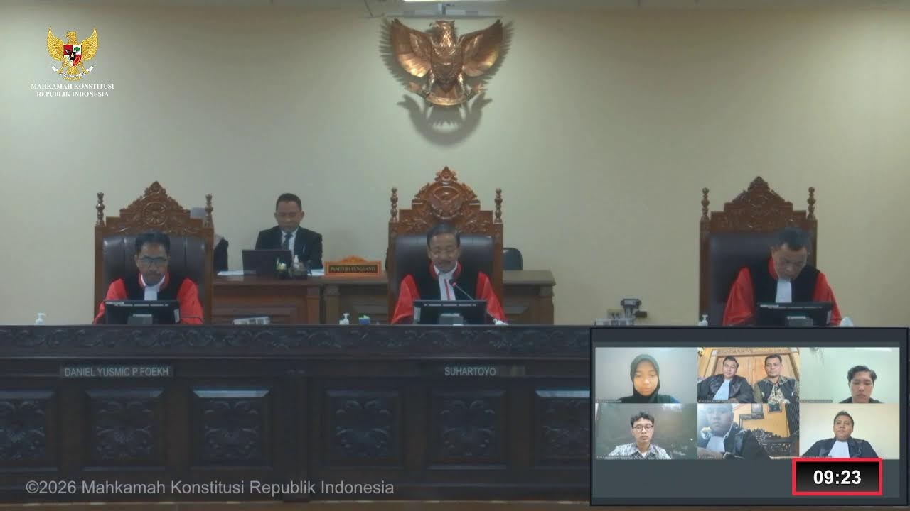 Sidang Perkara Nomor 64, 67/PUU-XXIV/2026. Jum'at, 20 Februari 2026.