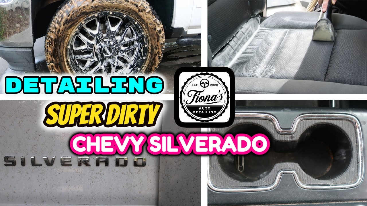 Deep Clean Detailing HUGE and DIRTY Chevy Silverado || Full Interior and Exterior Detail