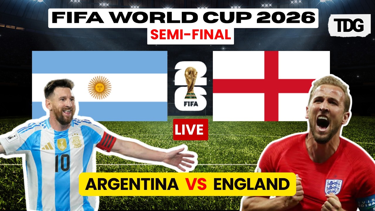 WATCH LIVE: England vs Argentina | FIFA World Cup 2026 Semi-Final