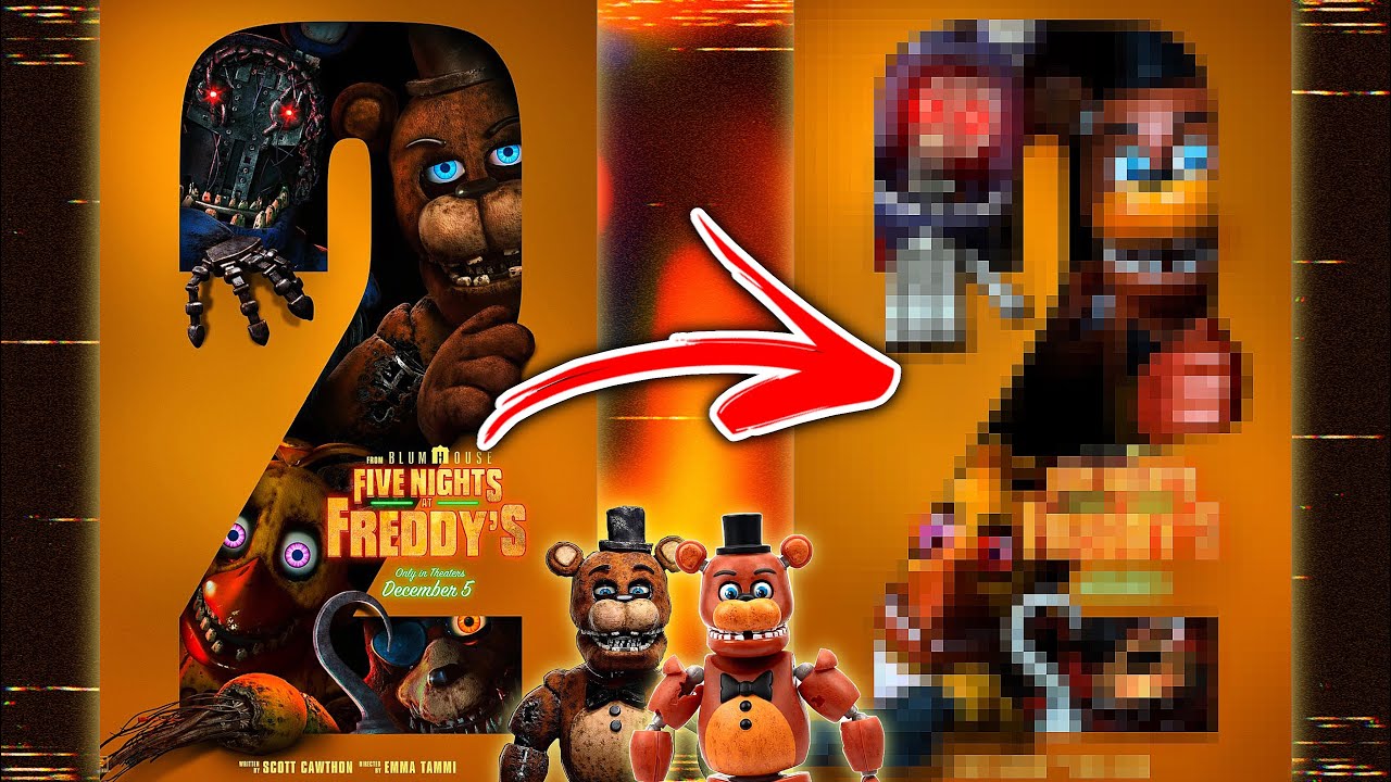 [RareGalaxy5] Переделываю постер к фильму FNAF 2, но с фигурками персонажей!! #2