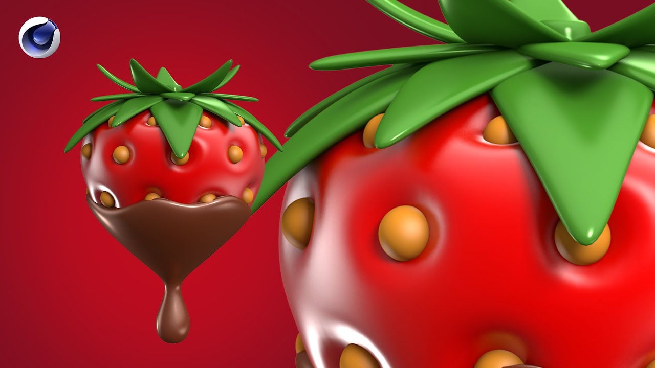 How to create strawberry and chocolate material in Cinema 4d