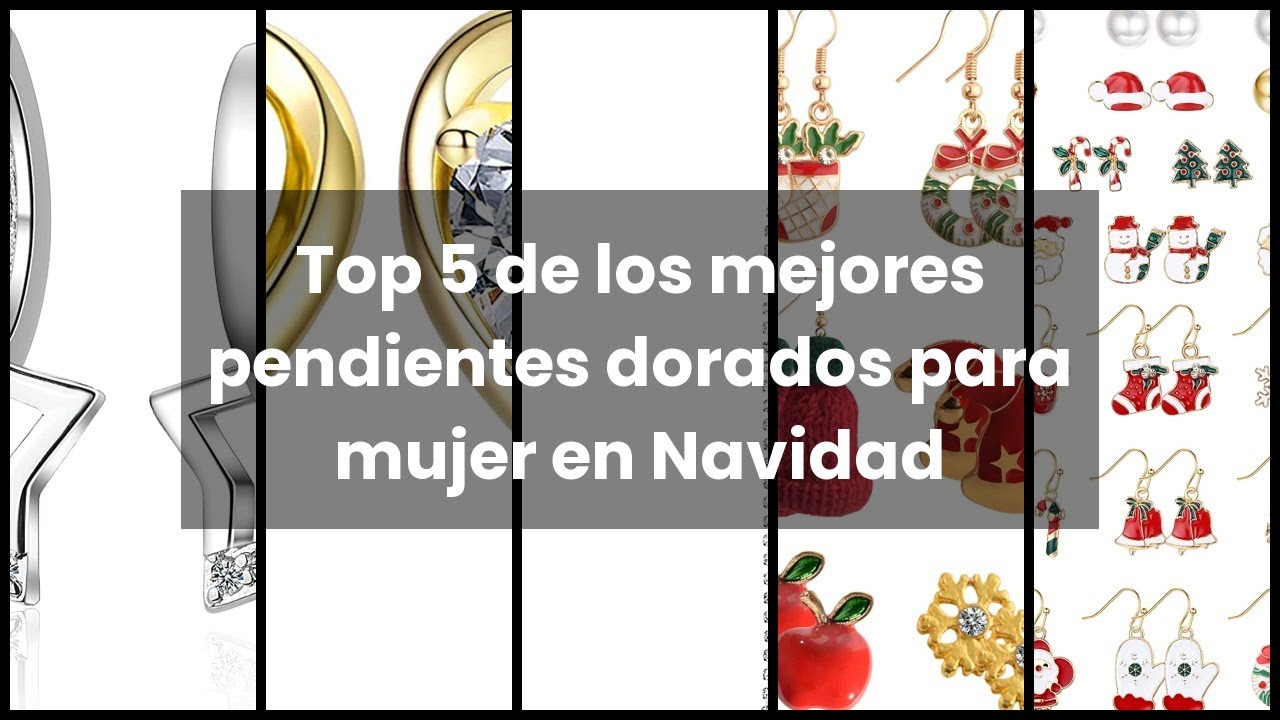 【Pendientes navidad mujer】Top 5 de los mejores pendientes dorados para mujer en Navidad 🤓
