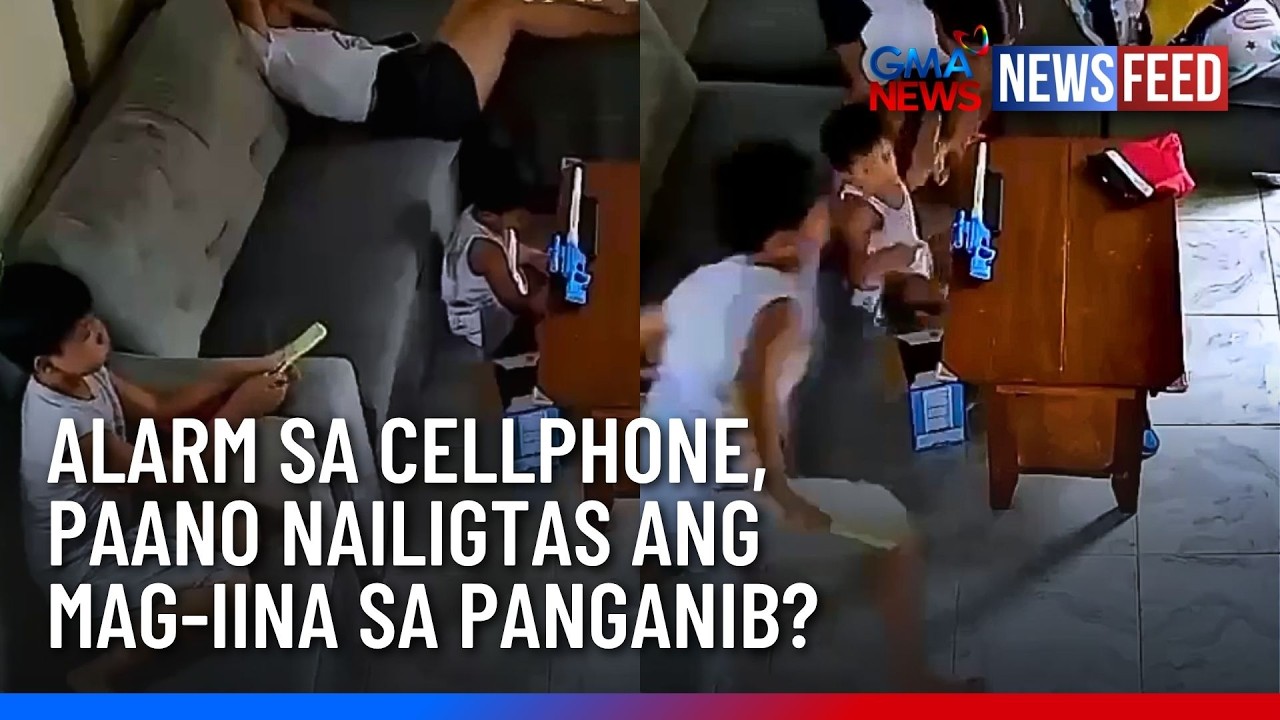 Alarm sa cellphone, paano nailigtas ang mag-iina sa panganib? | GMA News Feed