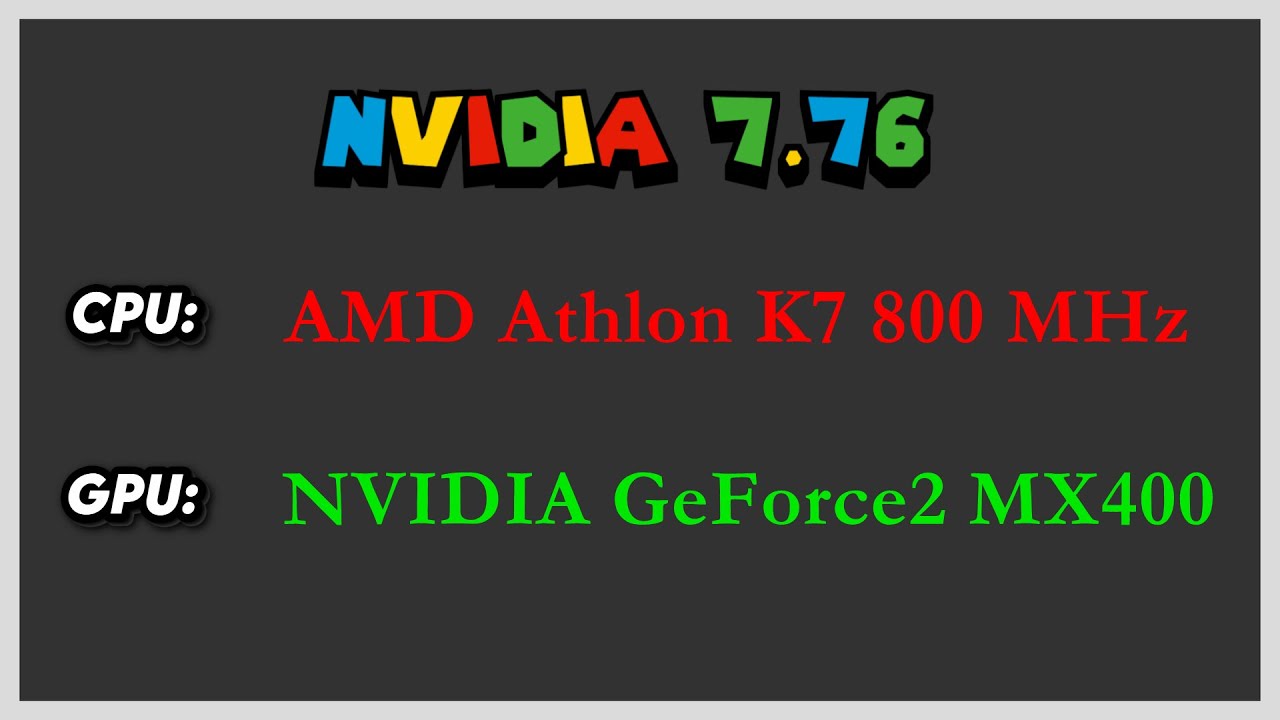 [7.76] Testy Karty Nvidia GeForce2 MX400 Na AMD Athlon K7 800 MHz