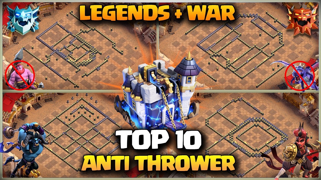 New Th18 Anti Thrower Base! Th18 War Base + Th18 Legend Base🔥 Th18 Anti Meteor Golem Base coc