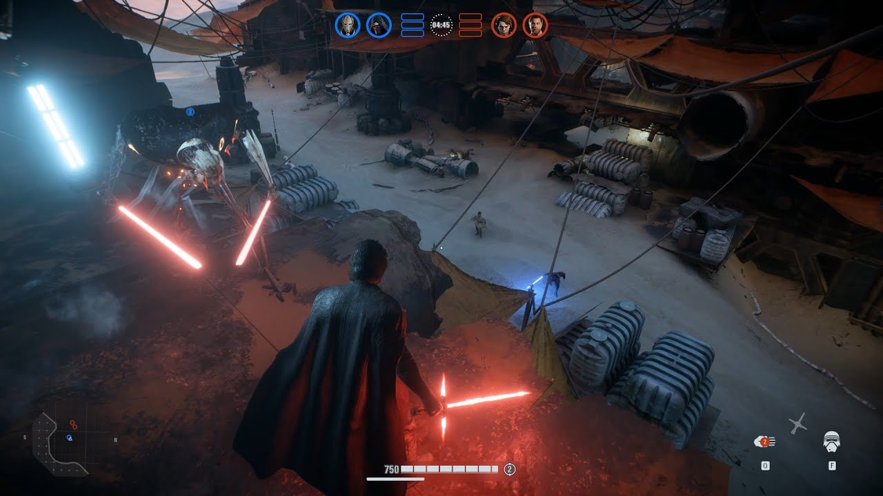 Battlefront 2 - Intense Lightsaber Duels #6 | Kylo & Grievous vs Anakin & Kenobi | Season 2