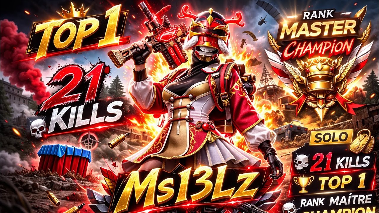 Ms13Lz DOMINE le MASTER CHAMPION 😈 | 21 KILLS TOP 1 🔥