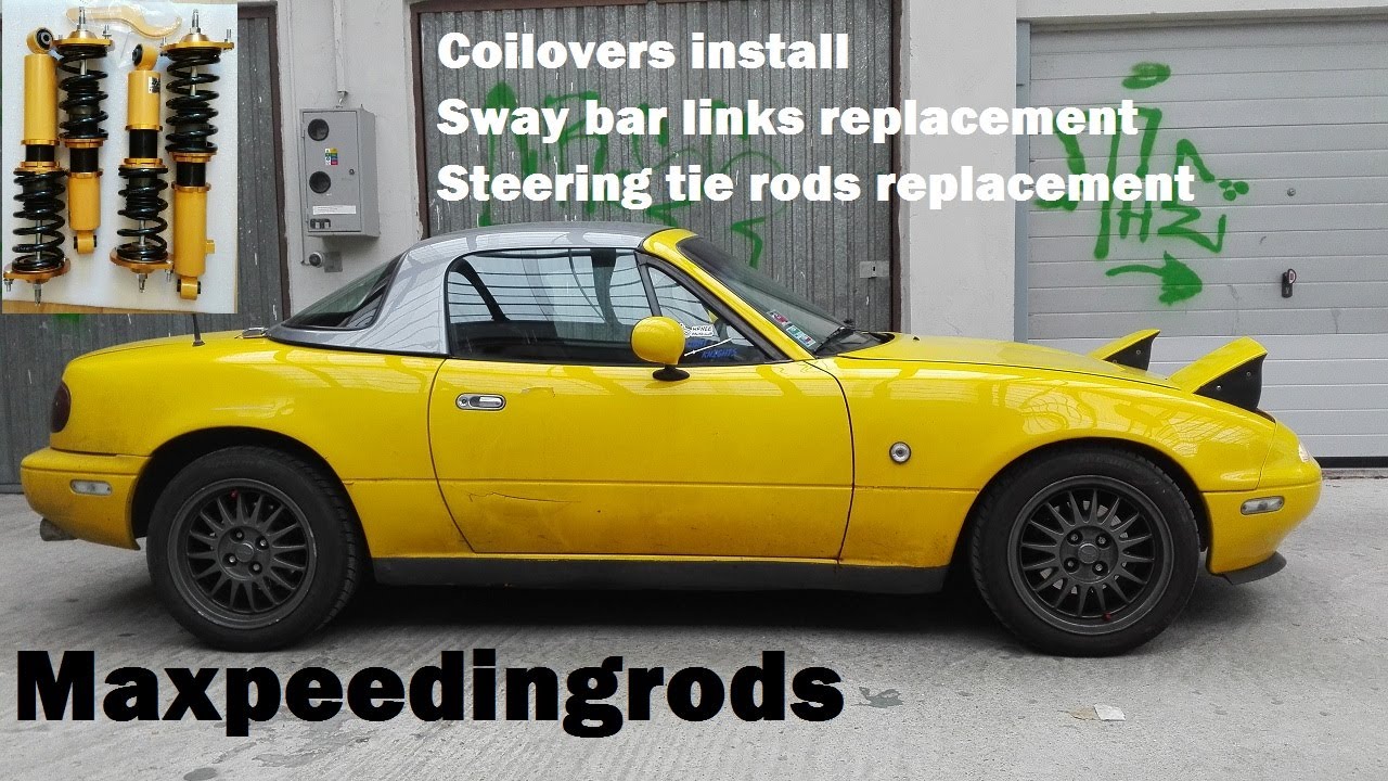 Miata Maxpeedingrods podvozok - rozbalenie a mont&aacute;ž, v&yacute;mena tyčiek stabiliz&aacute;tora a tyčiek riadenia