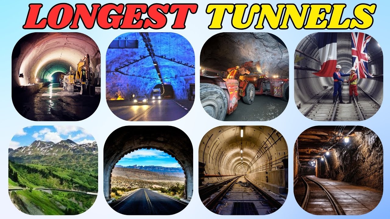 Top 20 Longest Tunnels in the World 🌍 | Amazing Railway & Road Engineering