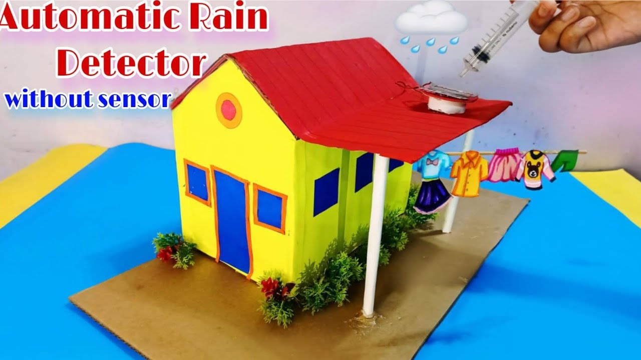 Rain Detector Cloth collecting Working model | Inspire award winning Project | Rain Detector model