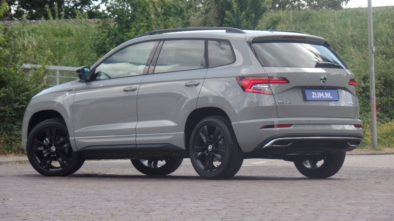Skoda NEW Karoq Sportline 2019 in 4K Steel Grey 18inch Mytikas Black walk around & detail inside
