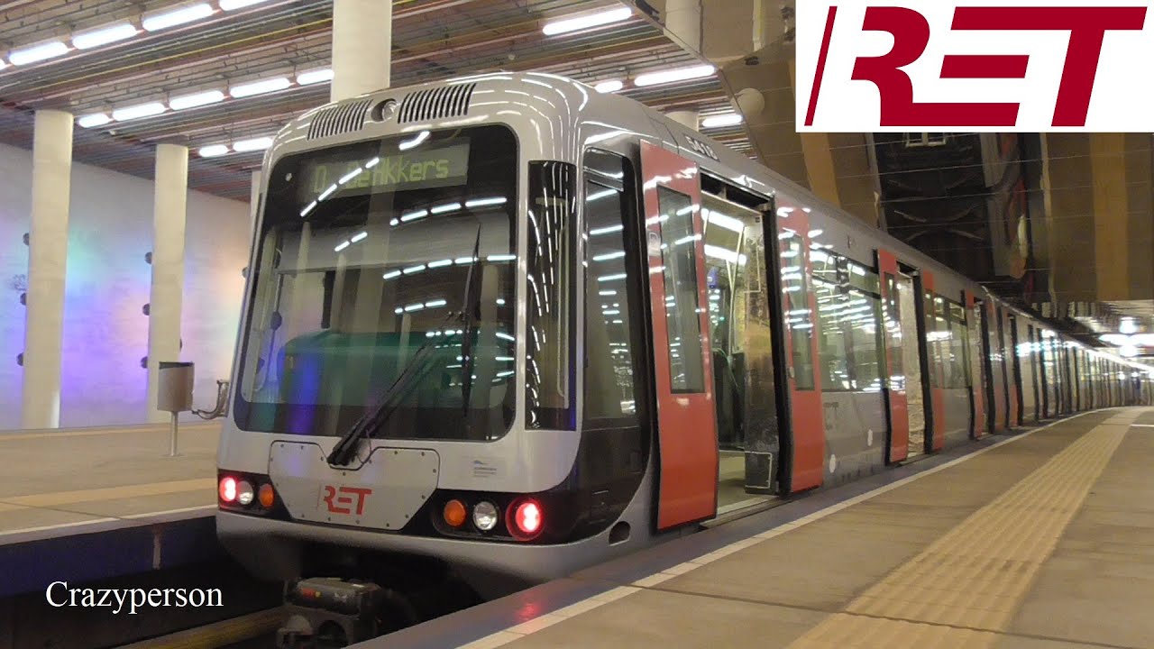 Interieur en Metrorit Rotterdam Centraal - Zuidplein met RET SG2/1 5418