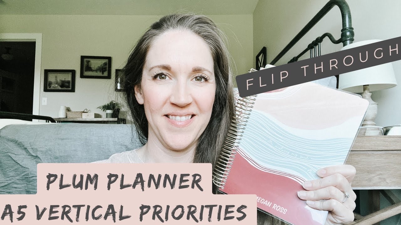 PLUM PLANNER \\ A5 Vertical Priorities Flip Through