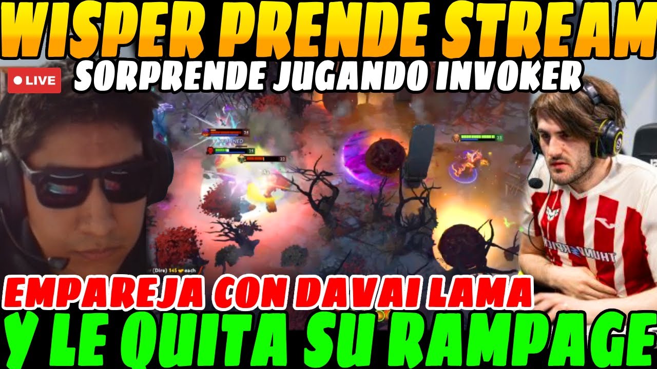 😲WISPER выходит на СТРИМ и сражается с DAVAI LAMA, удивляя всех, кто играет в INVOKER😲| Забирает ...