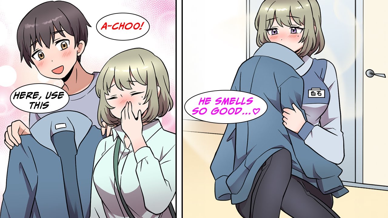 [Manga Dub] I lent my coworker my jacket... The next day at work... [RomCom]