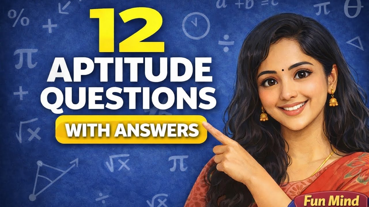 12 Quick Aptitude Questions | Crack in 2 Minutes