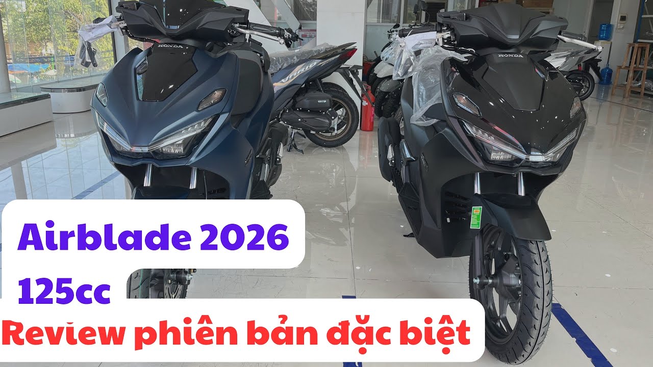 Airblade 2026 bản đặc biệt 125cc. Review Airblade 2026 màu xanh nhám và đen nhám .  #airblade2026
