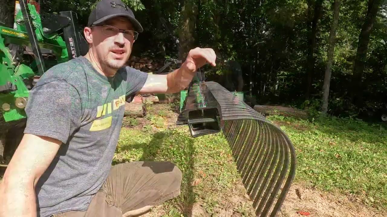 6 Foot Landscape Rake on 1025R, Setup and First Use