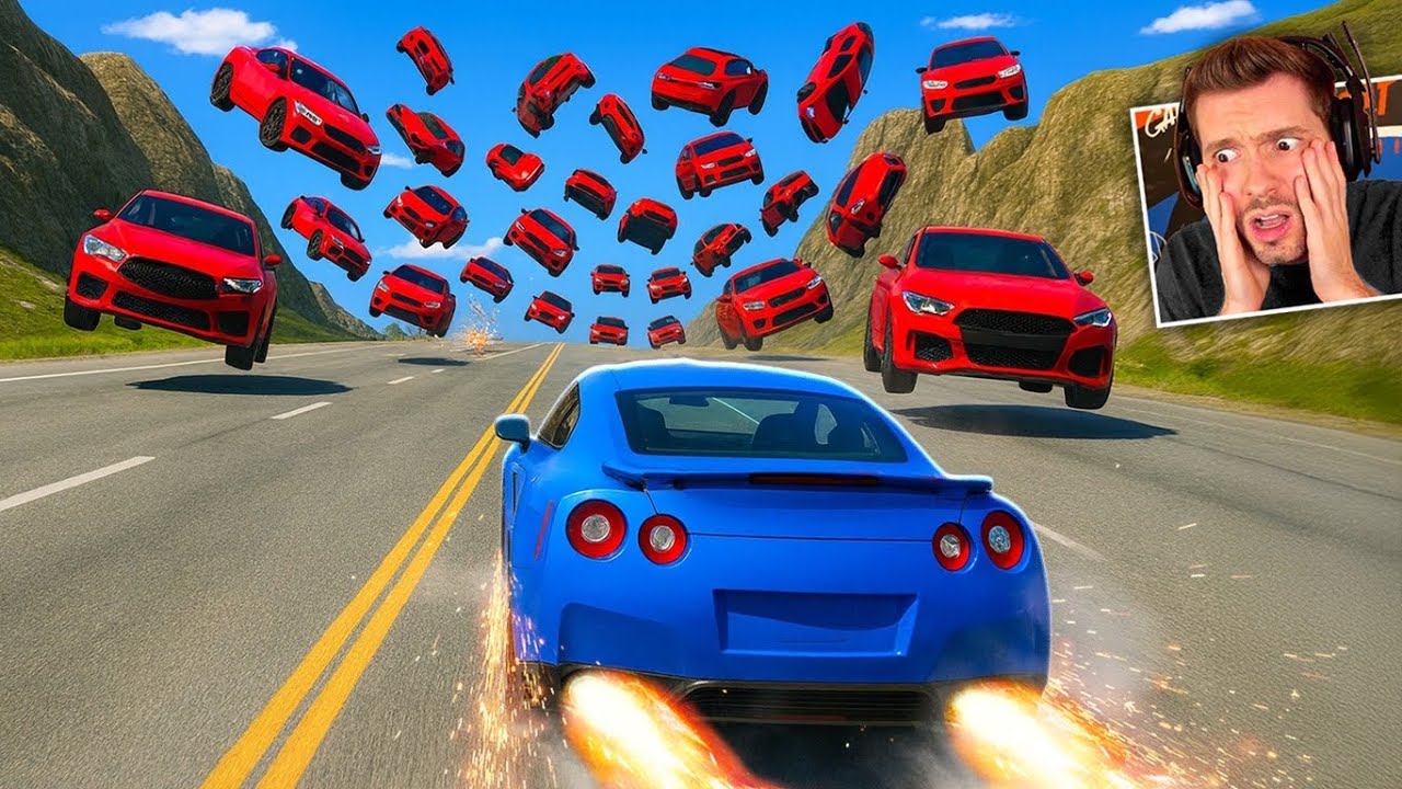 CARRO vs 699km/h de TRÂNSITO no BeamNG Drive